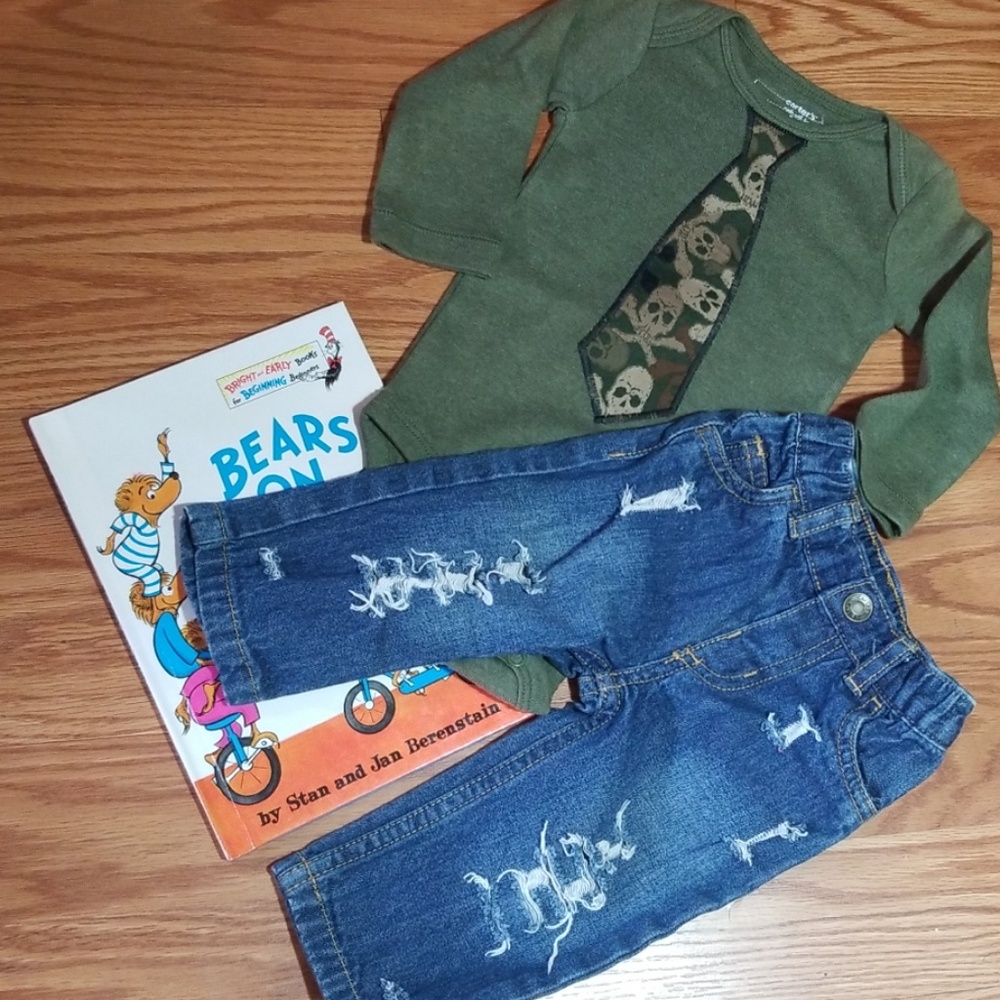 Skull outfit carters 6mo